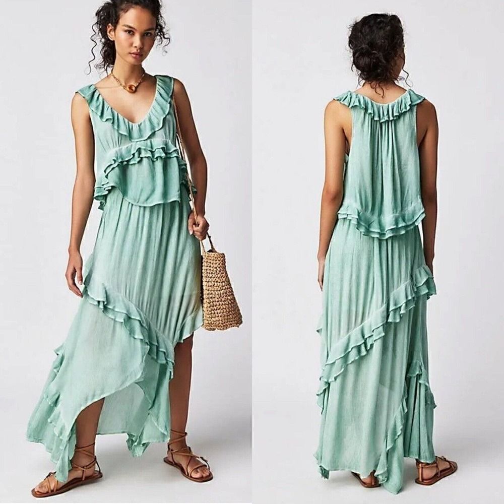 Free People If Only two piece skirt top set Harbor outfit dress Size M NWOT